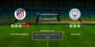 Прогноза: Атлетико Мадрид - Манчестър Сити 13/04/2022 - Четвъртфинална среща от Шампионската лига