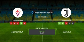 Прогноза: Фиорентина - Ювентус 21/05/2022 - Среща от италианската Серия А