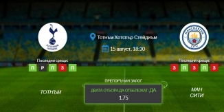 Прогноза: Тотнъм - Манчестър Сити 15/08/2021 - Мач от английската Висша лига