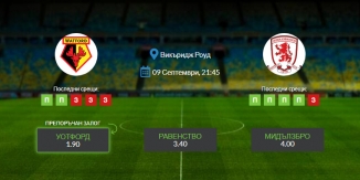 Прогноза: Уотфорд - Мидълзбро 11/09/2020 - Чемпиъншип